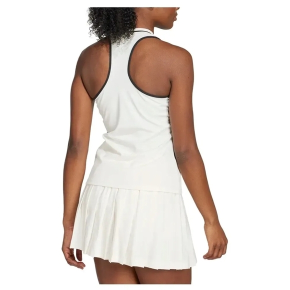 Adidas Women's Cream Tank Top with Black Accents - Picture 3 of 12